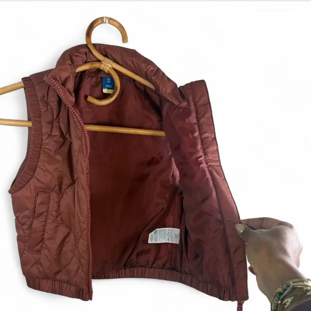 Old Navy Quilted Kids Girls Vest - Brown/Rust size XS